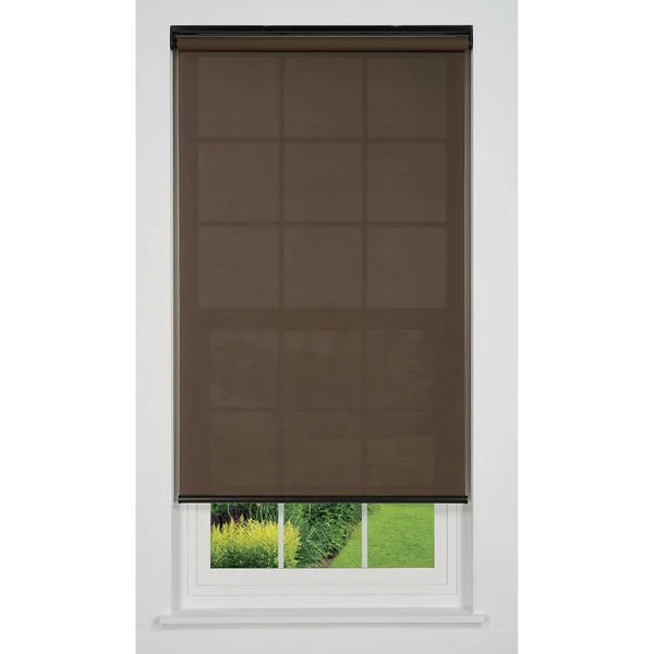 Linen Avenue Cordless 5% Solar Screen Standard Roller Shade - Coffee 61 W x 78 H