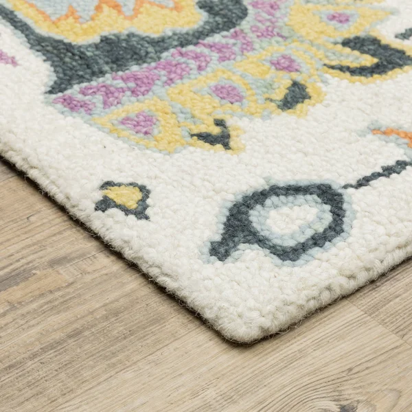 Oriental Weavers Zahra 75502 Ivory/ Orange Area Rug 3& 6x22 x 5& 6x22