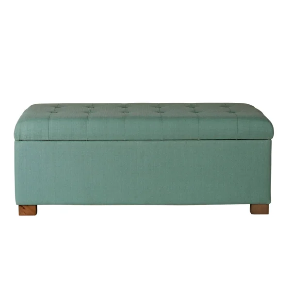Porch & den Lacey Large Tufted Storage Bench - Teal