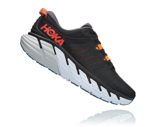 Hoka Men's Gaviota 3 Road Running Shoes in Black/Castlerock, Size 7.5