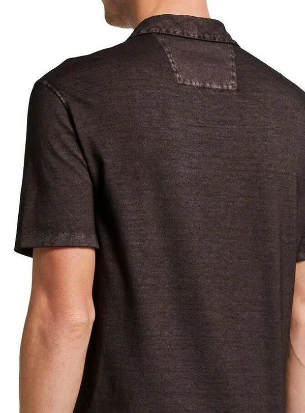 John Varvatos Men's Gunpowder Wash Polo Shirt Black