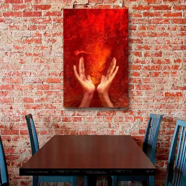 ArtWall Chakra Fire Gallery Wrapped Canvas Art by Elena RAY - 48 x 36