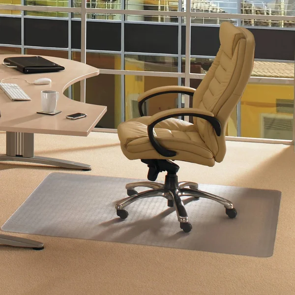 Cleartex Advantagemat PVC Chair Mat for Low Pile Carpets (1/4x22 or Less) Rectangular Size 48x22 x 79x22