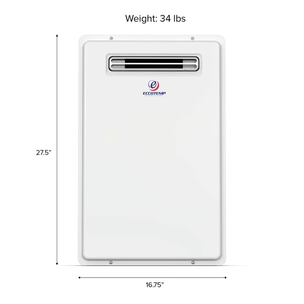Eccotemp 20H Outdoor 6.0 GPM Natural GAS Tankless Water Heater