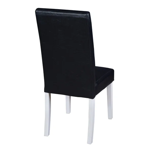 Niche Tyler Dining Room Chair- White Wood Grain/ Black Vinyl