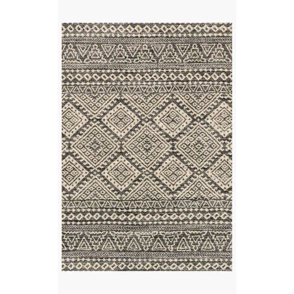 Loloi Emory EB-08 9&2x22 x 12&7x22 Graphite, Ivory Rug