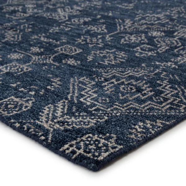 Jaipur Living LIB10 Azuma Tribal Dark Blue/Light Gray Area Rug 2&x3&