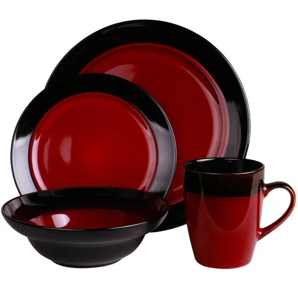 Elama 16-Piece Stoneware Dinnerware Set, Tanizia