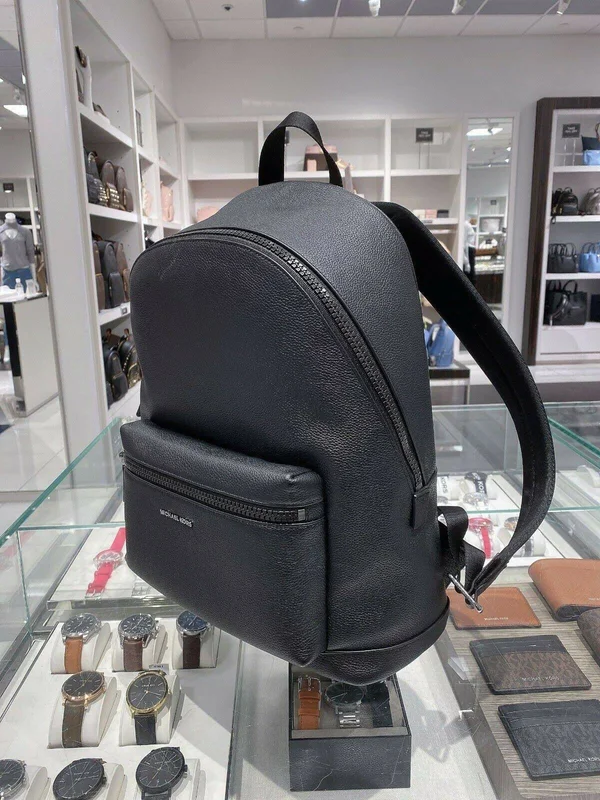Michael Kors Pebbled Leather Backpack - Black - Backpacks