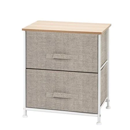 Tkoofn 2/3/4-Tier Closet Fabric Drawers Dresser Storage Organizer - Steel Frame Wood Top Furniture Storage Tower for Bedroom, Hal