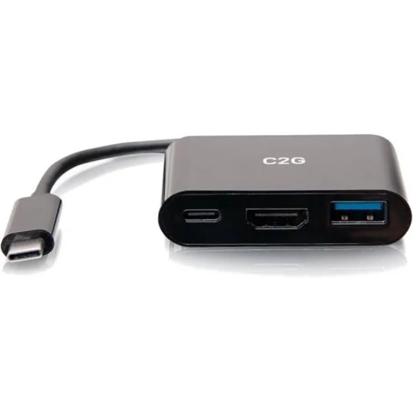 C2G USB C Mini Dock with HDMI, USB and USB C - Power Delivery Up to 60W
