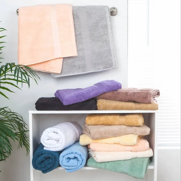 eLuxury 600 GSM 6 Piece Cotton Towel Set - Light Blue
