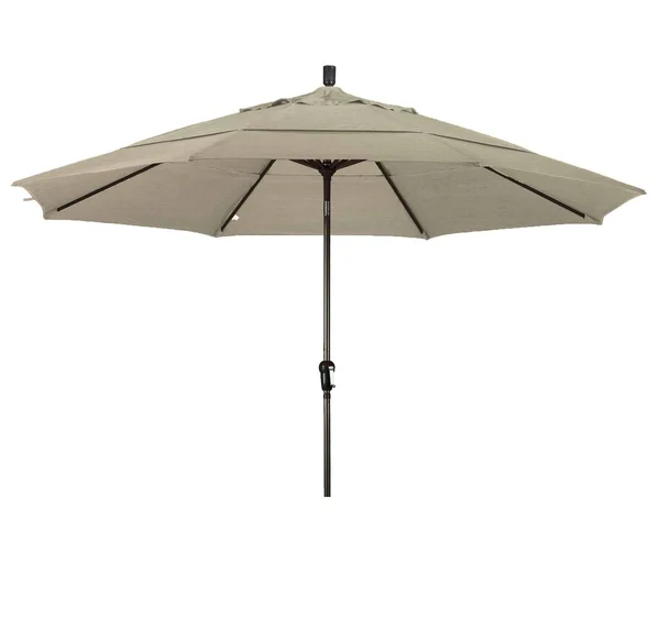 California Umbrella 11 ft. Aluminum Auto Tilt Patio Umbrella - Black