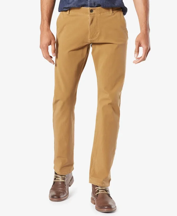 Dockers Men's Alpha Smart 360 Flex Slim Tapered Fit Khaki Stretch Pants - British Khaki