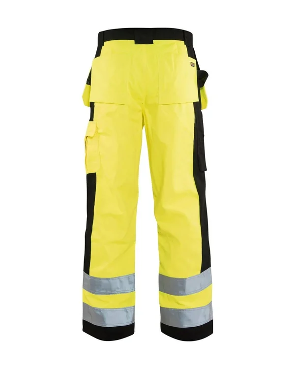 Blaklader Hi-Vis Work Pants 42 32 Yellow - Black