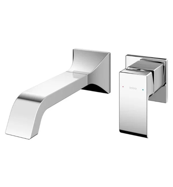 Toto GC 1.2 GPM Wall-Mount Single-Handle Long Bathroom Faucet with Comfort Glide Technology, Polished Chrome - TLG08308U#CP