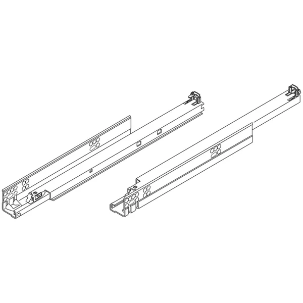 Blum 569.6860B Tandem 27 inch Full Extension Concealed Undermount Drawer Slide - Gray