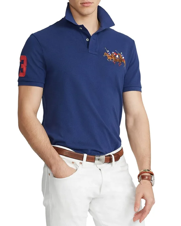 Polo Ralph Lauren Men's Custom Slim Fit Mesh Polo Shirt - Green - Size Small