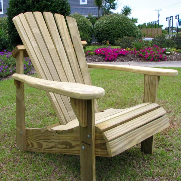 Weathercraft 101-500 Pressure Treated Natural/Unfinished Adirondack Chair - Pine