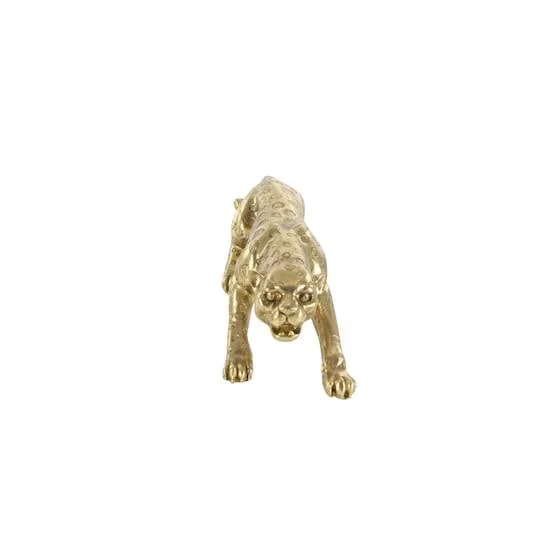 11x22 Gold Polystone Glam Leopard Sculpture by Ivory and Iris - Michaels