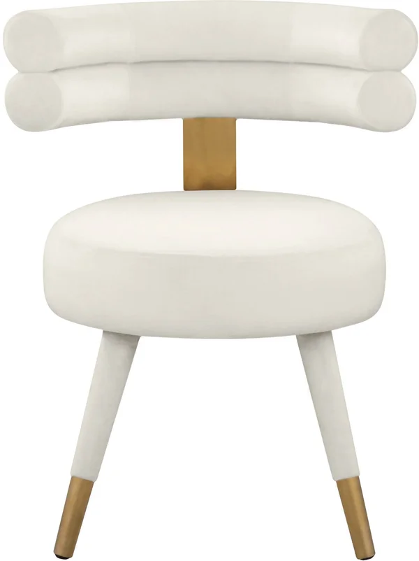 Meridian Furniture Fitzroy Cream Velvet Dining Chair (Set of 2)