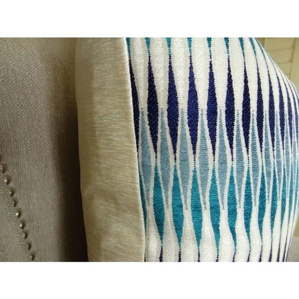 Plutus Thames River Cobalt HandmadeThrow Pillow 20x22 x 26x22 Standard