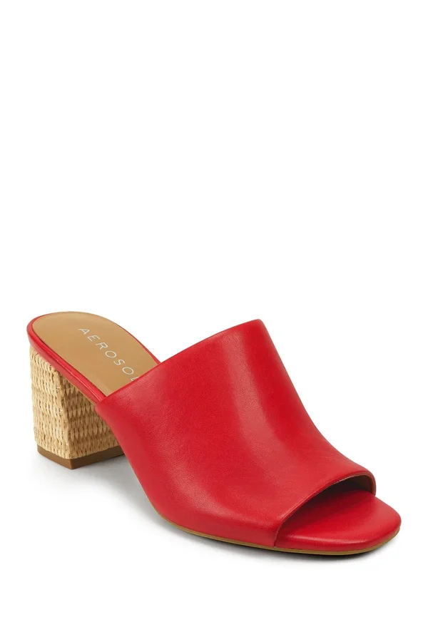 Women's Aerosoles Erie Heeled Slide - Size: 8, Red
