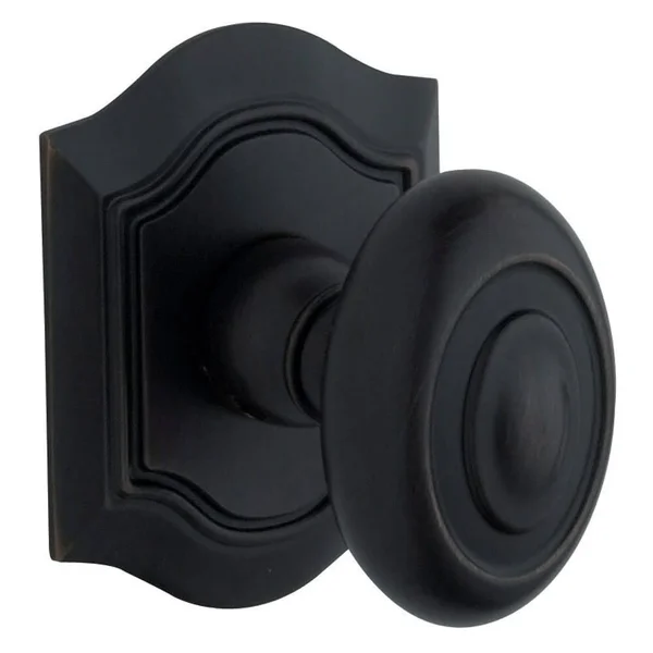 Baldwin 5077003IMR Single Solid Brass Estate Knob Less Rose Lifetime