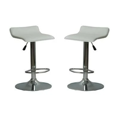 Park Avenue Adjustable Height Bar Stool Orren Ellis Color: White
