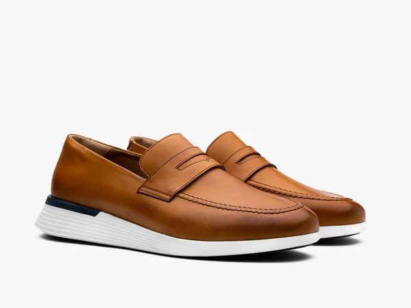 Crossover Loafer - Hybrid Dress Shoes, Wolf & Shepherd Honey, White, 12.5