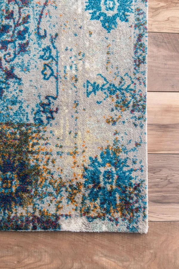 nuLOOM BINB05A Vintage Dotty Runner Rug 2& 6x22 x 8& Blue