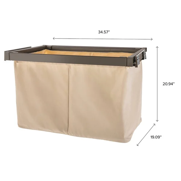 NewAge Products Pull-Out Laundry Hamper Basket - 18 in.