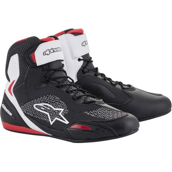 Alpinestars Faster-3 Rideknit Shoes Black White Red 6