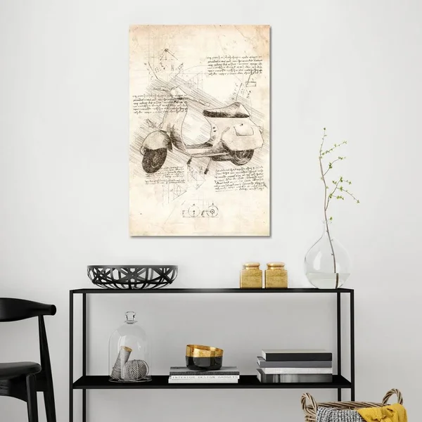 Cornel Vlad Canvas Art Prints - Scooter ( transportation > by Land > Scooters art)