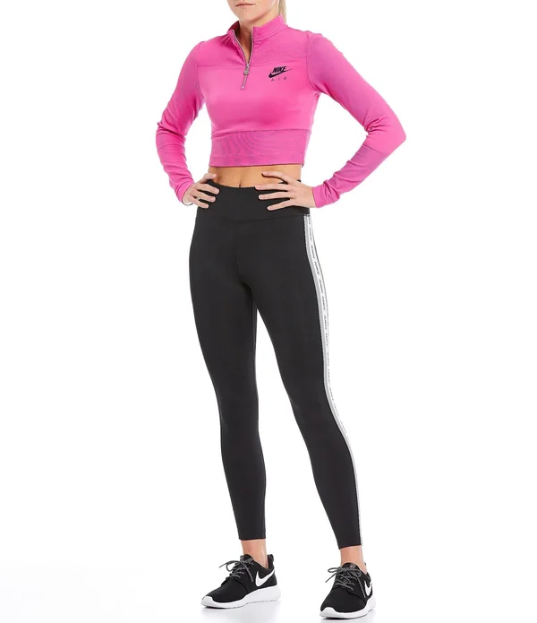 Nike Black/White One Novelty Tape Leggings