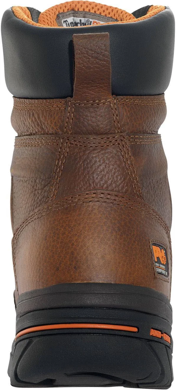 Timberland Pro Men's 8 in. Helix Composite Toe Waterproof Work Boot, Brown
