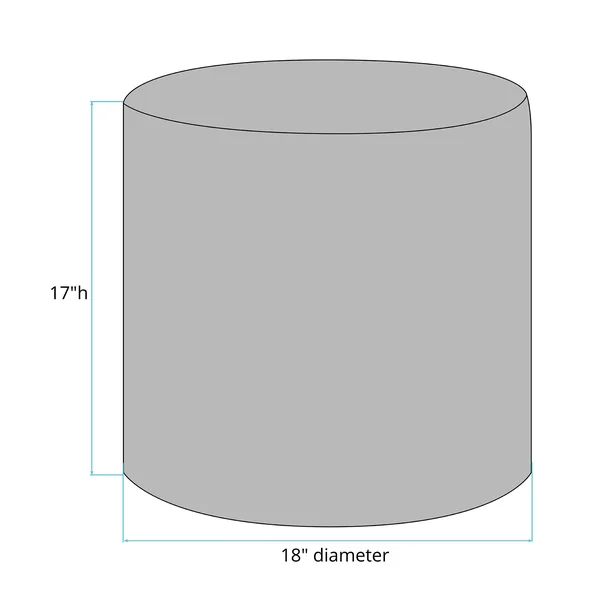 Howard Elliott No Tip Cylinder Ottoman Mercury