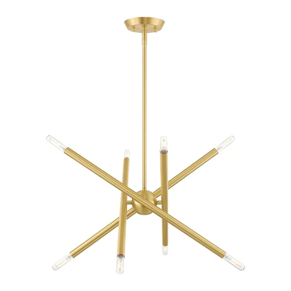 Livex Lighting Soho 8 Light Satin Brass Chandelier 46774-12