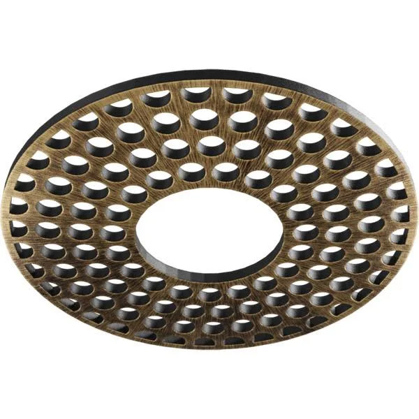 Ekena Millwork CMPP28FFABS 28x22OD x 10 1/8x22ID x 3/4x22P Fink Architectural Grade PVC Pierced Ceiling Medallion - Antiqued Bras