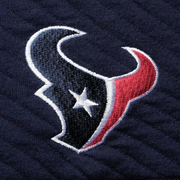 Tommy Bahama Houston Texans Navy/Gray Quilt to Last Reversible Tri-Blend Pullover Sweater Size: Small