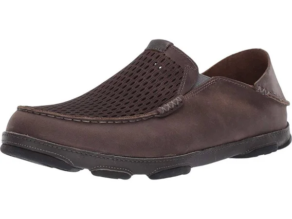 Olukai Men's Moloa Aho Shoes - Charcoal-Dark Shadow in Size 9.5