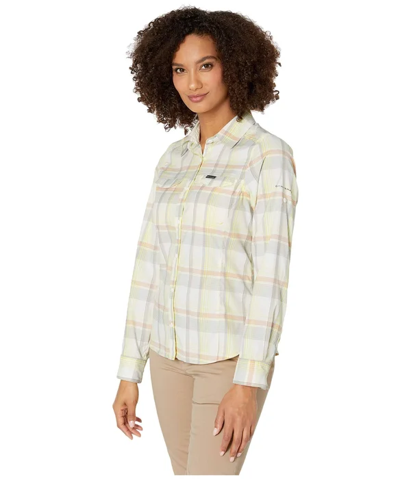 Columbia Women S Silver Ridge Lite Plaid Long Sleeve Shirt 1710561 - XL - New Moon Gingham Plaid