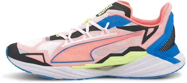Puma UltraRide Men's Running Shoes, White/Nrgy Blue/Peach, 11.5