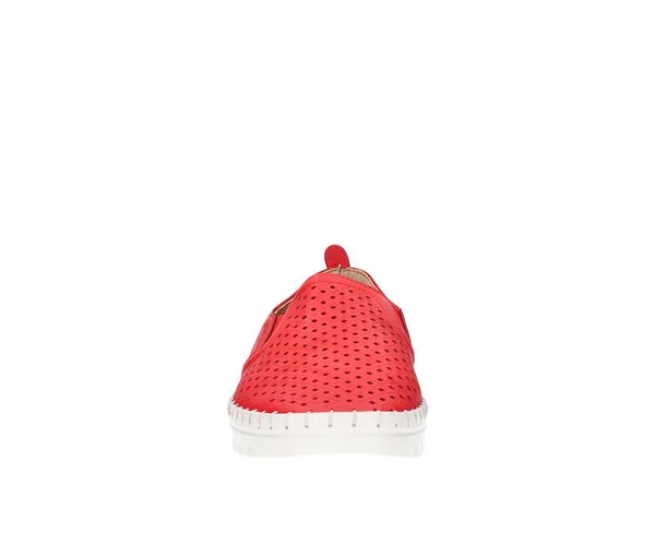Easy Street Fresh Women's Slip-On Sneakers - Size: 9.5 Wide, Red