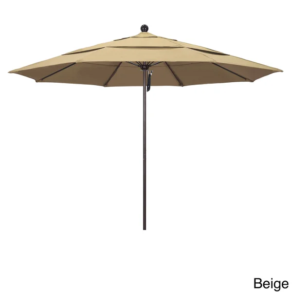 California Umbrella 11 Feet Fiberglass Market Umbrella Po DVent Bronze/Pacifica/Black