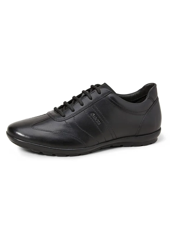 Geox Leather & Suede Sneaker - 41, Black
