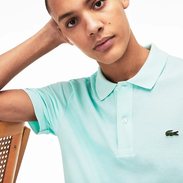Lacoste Men's Petit Piqué Slim Fit Polo Shirt : Light Green