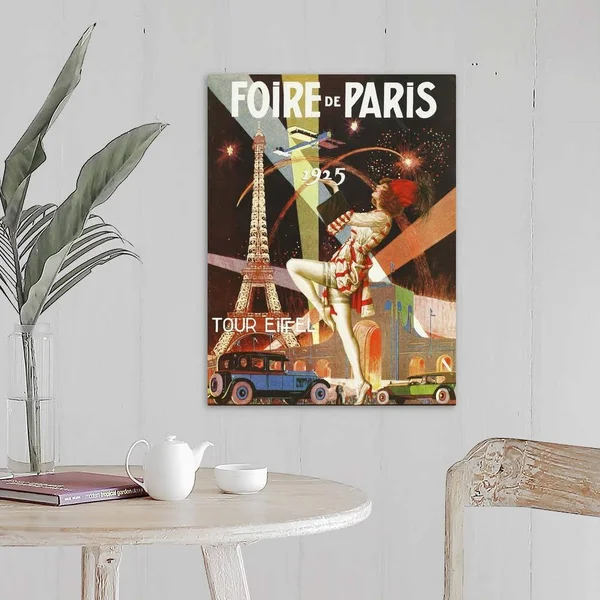 Foire De Paris - Vintage Cabaret Advertisement - Canvas Wall Art, 18x24, Great Big Canvas