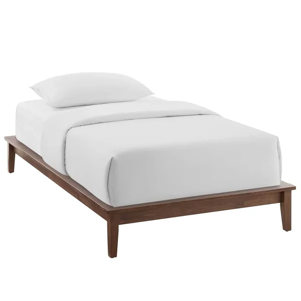 Modway Lodge King Wood Platform Bed Frame - White