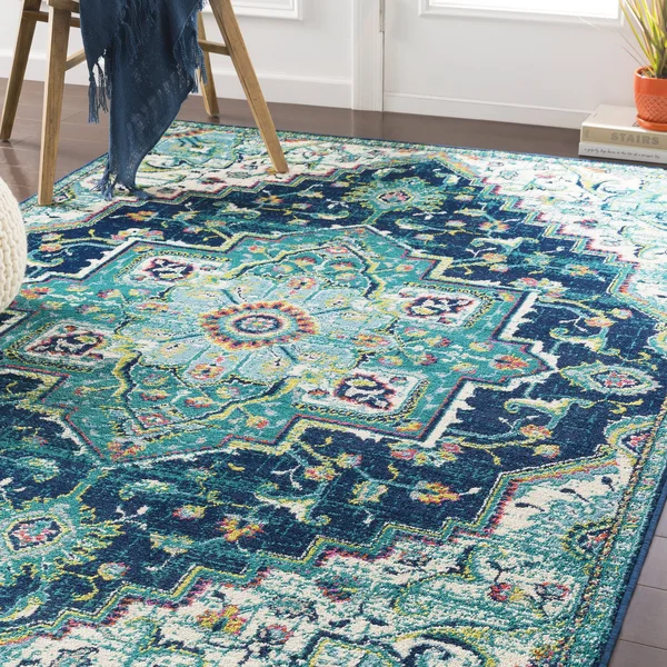 Surya Paramount PAR-1107 Teal Area Rug 8&10x22 x 12&9x22